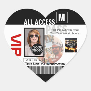 Machen Sie Ihren eigenen VIP Pass 8 Wege zu person Herz-Aufkleber