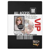 Machen Sie Ihren eigenen VIP Pass 8 Wege zu person Klemmbrett (Rückseite)