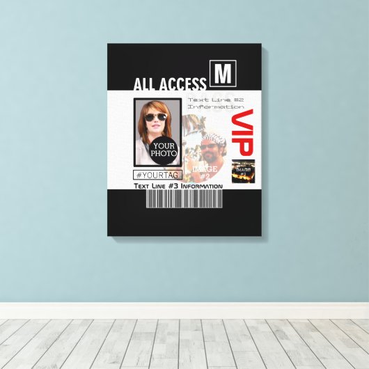 Machen Sie Ihren eigenen VIP Pass 8 Wege zu person Leinwanddruck (Insitu (Holzboden))