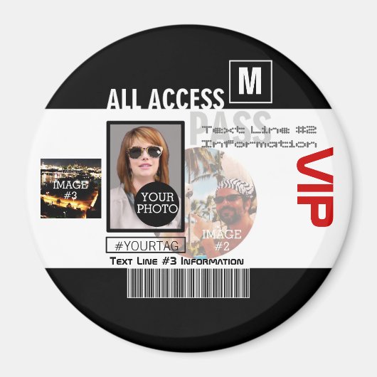 Machen Sie Ihren eigenen VIP Pass 8 Wege zu person Magnet (Vorne)