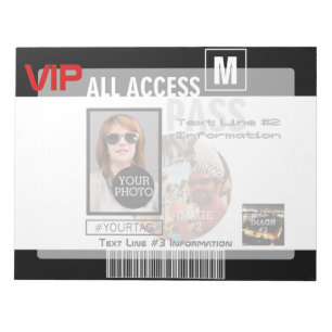 Machen Sie Ihren eigenen VIP Pass 8 Wege zu person Notizblock