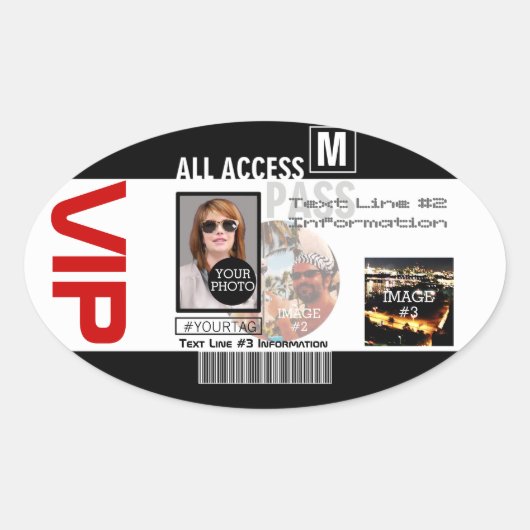 Machen Sie Ihren eigenen VIP Pass 8 Wege zu person Ovaler Aufkleber (Vorderseite)