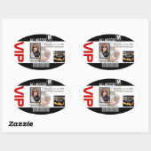 Machen Sie Ihren eigenen VIP Pass 8 Wege zu person Ovaler Aufkleber (Blatt)