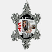 Machen Sie Ihren eigenen VIP Pass 8 Wege zu person Schneeflocken Zinn-Ornament (Links)