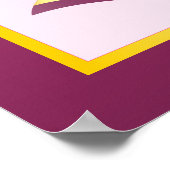 Machen Sie Ihren eigenen Wappen Pink Gold Crown Pe Poster (Ecke)