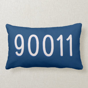 Machen Sie Ihren eigenen ZIP-Code Pillow Navy Blue Lendenkissen