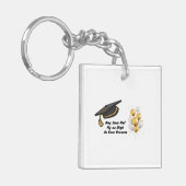 Machen Sie Ihren Hut fliegen für einen Absolventen Schlüsselanhänger (Vorderseite links)