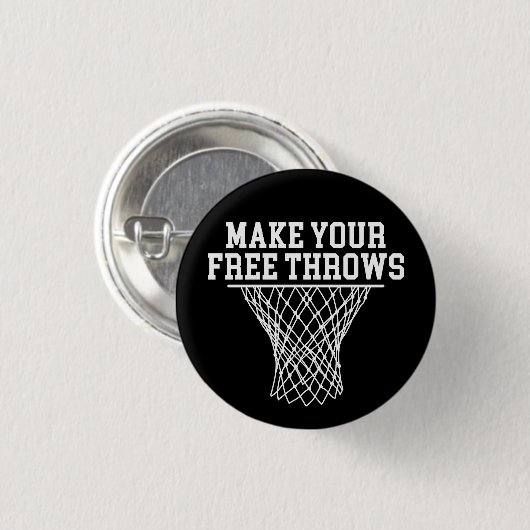 Machen Sie Ihren kostenlosen Thread Vintag Basketb Button (Vorne & Hinten)