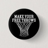 Machen Sie Ihren kostenlosen Thread Vintag Basketb Button (Vorderseite)