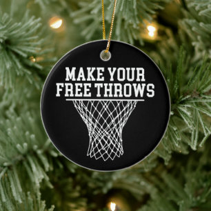 Machen Sie Ihren kostenlosen Thread Vintag Basketb Keramik Ornament