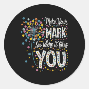 Machen Sie Ihren Mark Happy Dot Day 2024 Lüster Runder Aufkleber