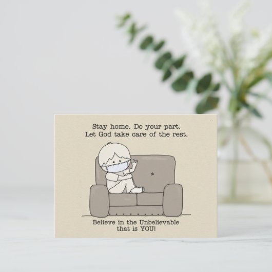 Machen Sie Ihren Teil Postkarte (Stehend Vorderseite)