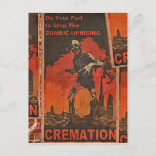 Machen Sie Ihren Teil, um den Zombie-Aufstand zu s Postkarte
