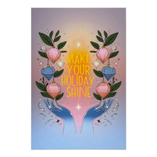 Machen Sie Ihren Urlaub in Shine Digitale Kunst Poster (Vorderseite)