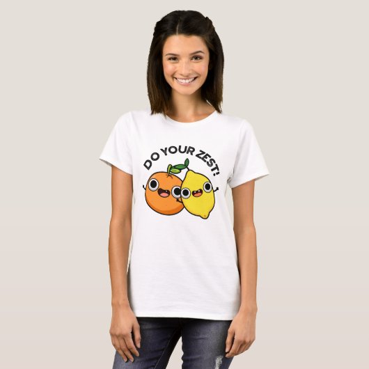 Machen Sie Ihren zest Funny Citrus Frucht Puff T-Shirt (Vorne ganz)