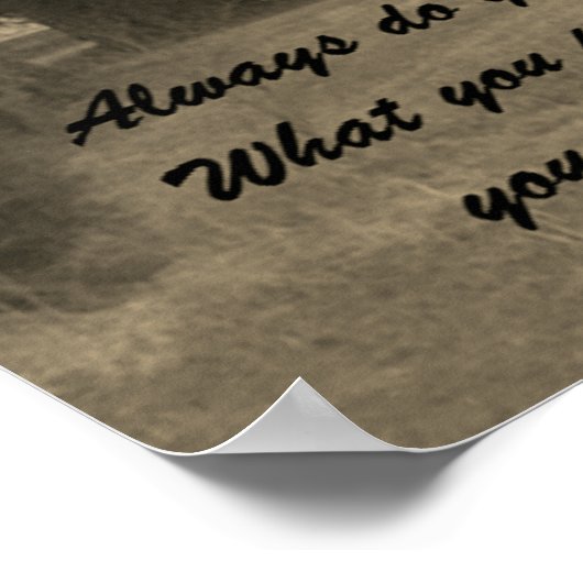 MACHEN SIE IMMER IHR BESTES Poster (Ecke)