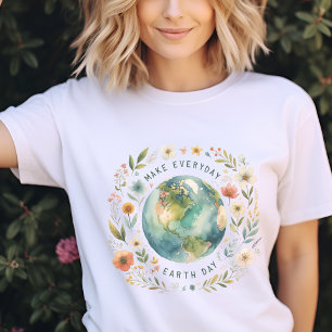 Machen Sie jeden Tag den Tag der Erde T-Shirt