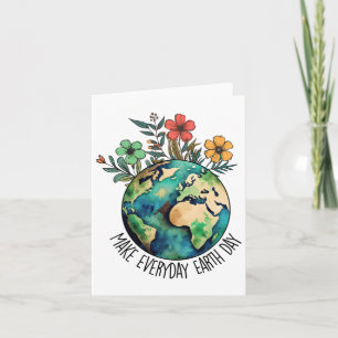 Machen Sie jeden Tag Wildblume Erde Rett Planet Karte