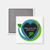 Machen Sie jeden TagesTag der Erde Magnet (Vorderseite/Rückseite)