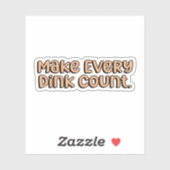 Machen Sie jedes Farbzähler Orange Pickleball Aufkleber (Blatt)