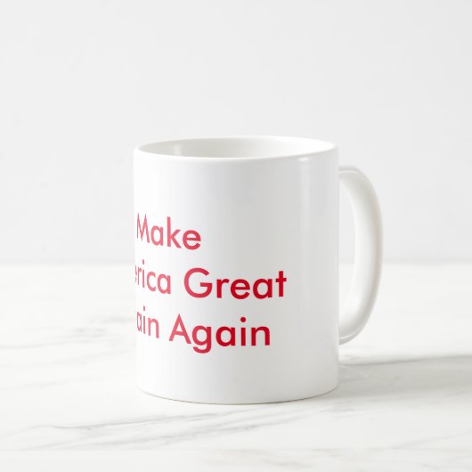 Machen Sie Kaffee-Tassen-Rot Amerikas Kaffeetasse (VorderseiteRechts)