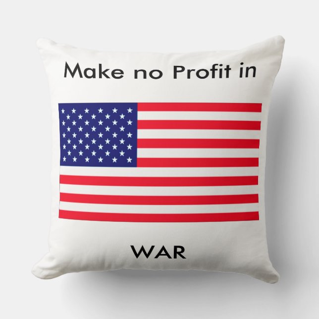 Machen Sie keinen Gewinn in KRIEG jGibney den Kissen (Vorderseite)