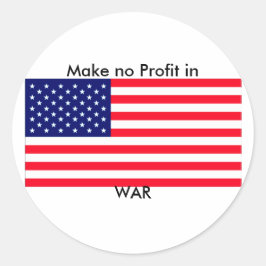Machen Sie keinen Gewinn in KRIEG jGibney den Runder Aufkleber
