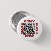 Machen Sie Kony berühmten 2012 Video-QR Code Button (Vorne & Hinten)