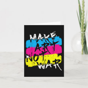 Machen Sie Kunst nicht Krieg Graffiti Spray Street Karte