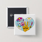 Machen Sie Liebe-nicht Krieg ~ 60er Button (Vorne & Hinten)