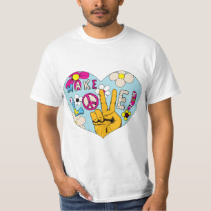 Machen Sie Liebe-nicht Krieg ~ 60er T-Shirt