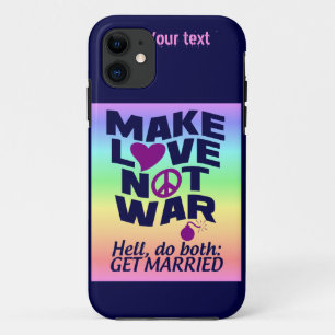 Machen Sie Liebe nicht Krieg benutzerdefiniert iPh Case-Mate iPhone Hülle
