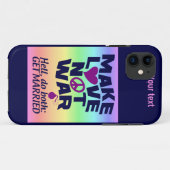 Machen Sie Liebe nicht Krieg benutzerdefiniert iPh Case-Mate iPhone Hülle (Rückseite (Horizontal))