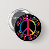 Machen Sie Liebe-nicht Krieg Button (Vorne & Hinten)