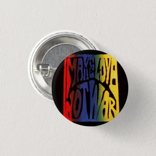 Machen Sie Liebe-nicht Krieg Button (Vorne & Hinten)