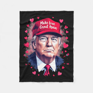 Machen Sie Liebe wieder zum Funny Trump Valentinst Fleecedecke