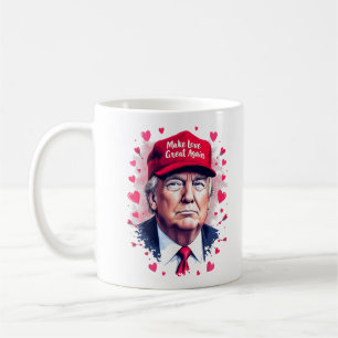 Machen Sie Liebe wieder zum Funny Trump Valentinst Kaffeetasse