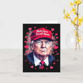 Machen Sie Liebe wieder zum Funny Trump Valentinst Karte (Gelbe Blume)