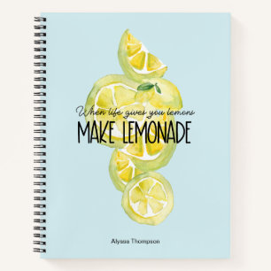 Machen Sie Limonade Personalisiert inspirierend Notizblock