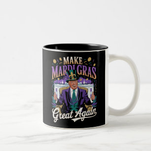 Machen Sie Mardi Gras wieder zum Party Zweifarbige Tasse