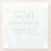 Machen Sie mehr von dem, was Sie glücklich macht Glasuntersetzer (Rückseite)