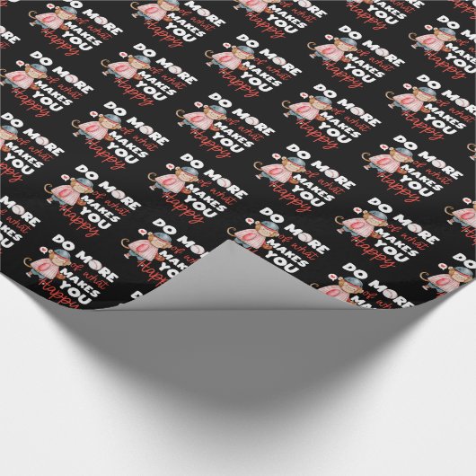 Machen Sie mehr, was Sie glücklich macht - Basebal Geschenkpapier (Ecke)