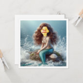 Machen Sie mein Kind zu einer Meerjungfrau-Prinzes Karte (Vorderseite/Rückseite Beispiel)