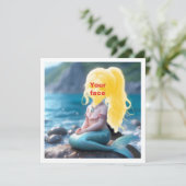 Machen Sie mein Kind zu einer Meerjungfrau-Prinzes Karte (Stehend Vorderseite)