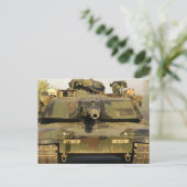 Machen Sie meinen Tag M1A1Abrams MBT Postkarte (Stehend Vorderseite)