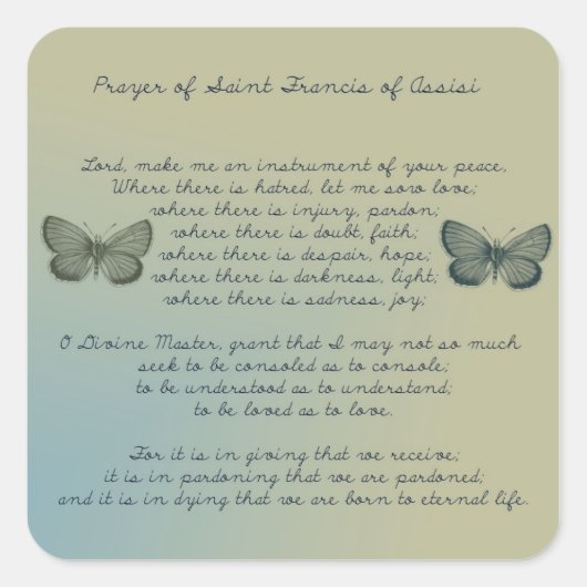 Machen Sie mir ein Instrument Quadratischer Aufkleber (Vorderseite)