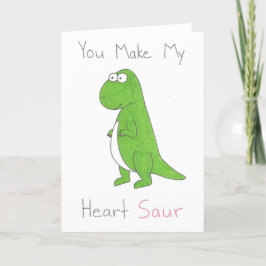 Machen Sie mir eine Niedliche Dinosaurierfaltenkar Feiertagskarte