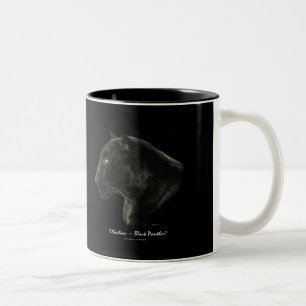 "MACHEN SIE MIR SCHWARZ!" Black Panther Jaguar Cof Zweifarbige Tasse