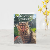 Machen Sie mit Ihrer schlechten Selbstkarte weiter Karte (Gelbe Blume)