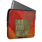 Machen Sie Nahrungsmittelnicht Krieg Laptopschutzhülle (Vorne Rechts)